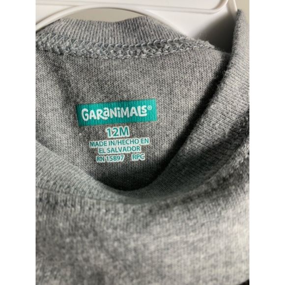 Garanimals Bundle 12M BLK WHT Gray / Olive Green Shirt & Pants (2) Set - Picture 5 of 6